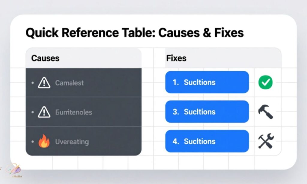 quick-reference-table-causes-and-fixes